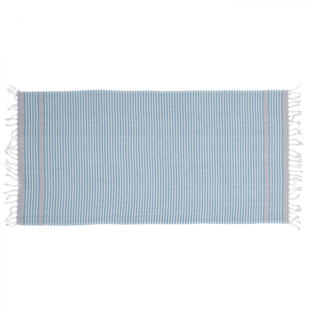 Hamamdoek Blauw Wit gestreept