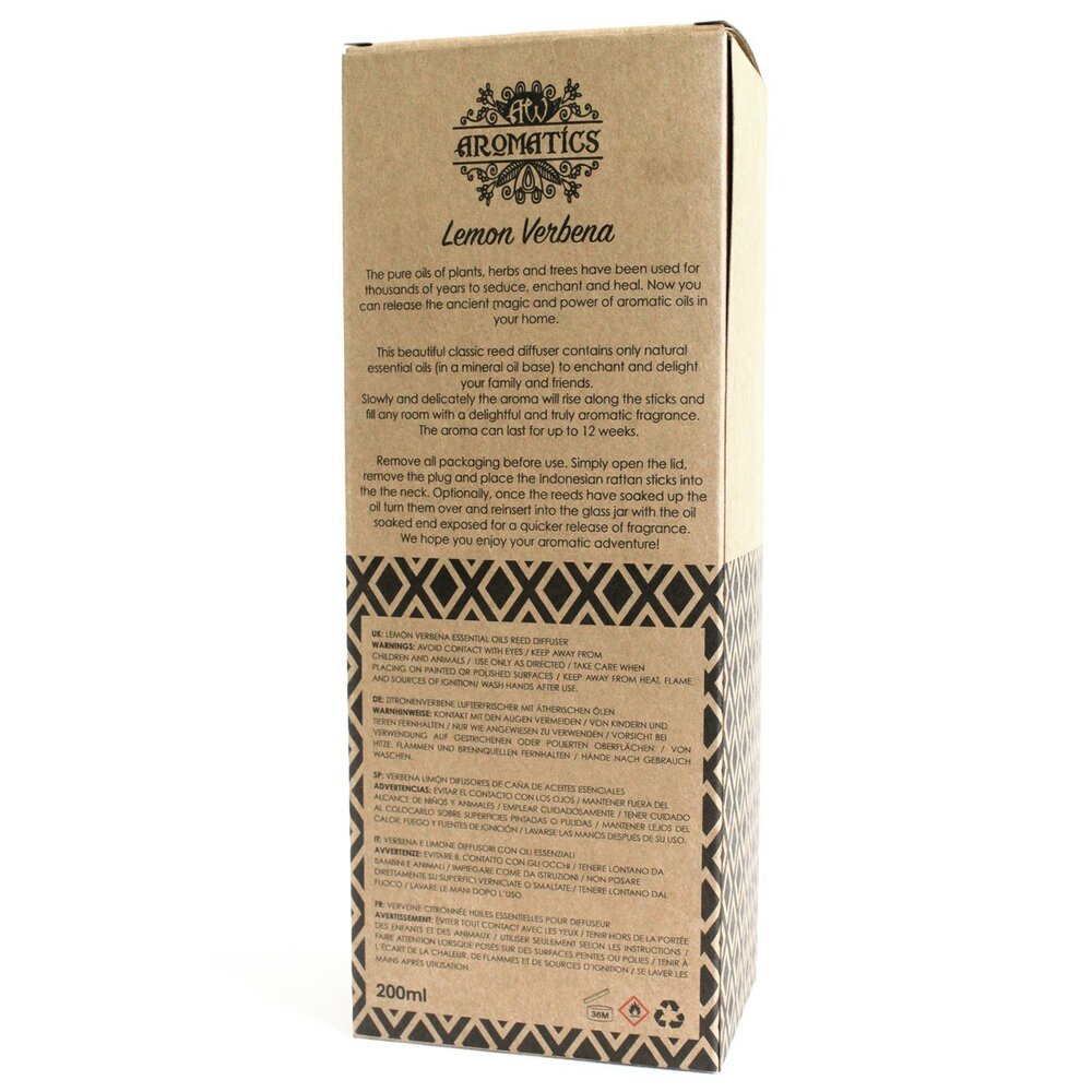 Lemon verbena reed diffuser geurstokjes 