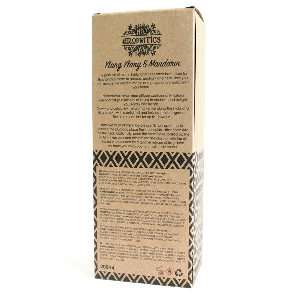 Ylang ylang mandarijn reed diffuser geurstokjes 