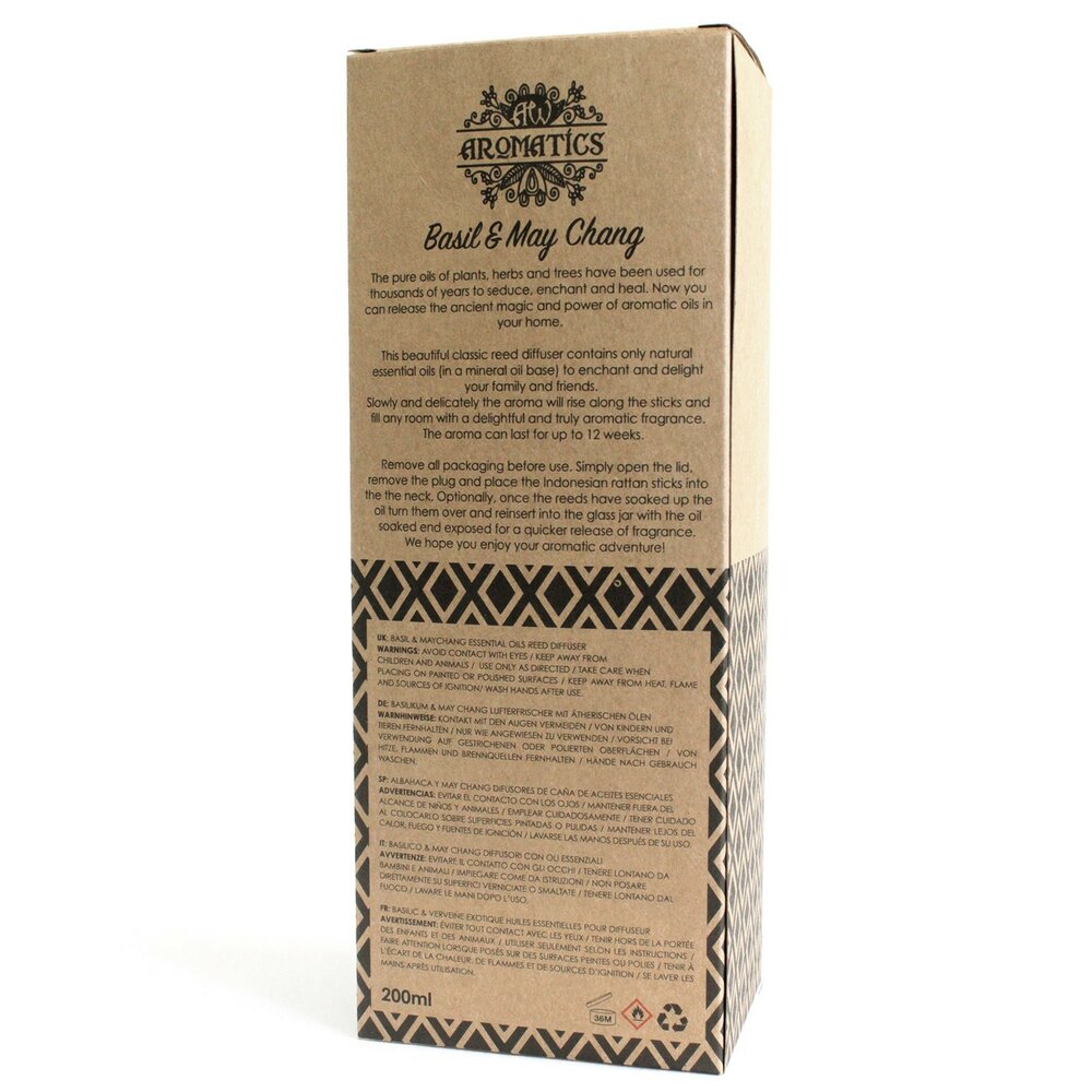 Basilicum maychang reed diffuser geurstokjes 