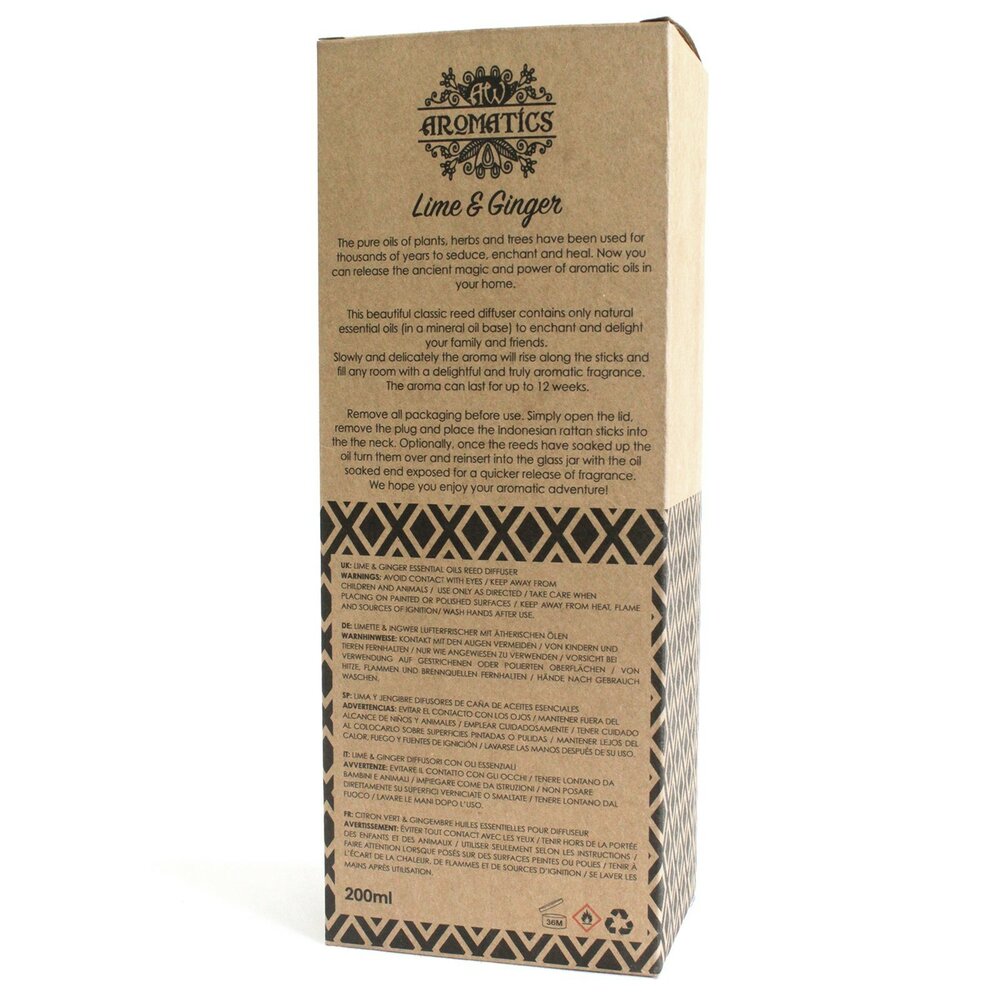 Limoen gember reed diffuser geurstokjes 
