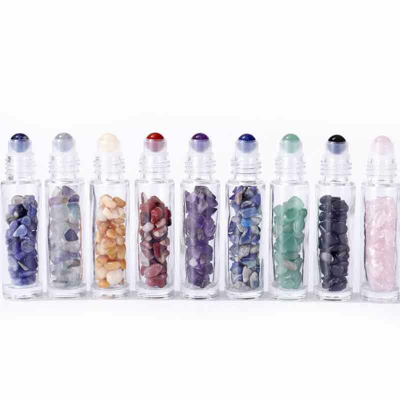 Rozenkwarts lege edelsteen roller