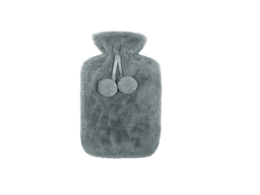 warmwaterkruik pluche grijs