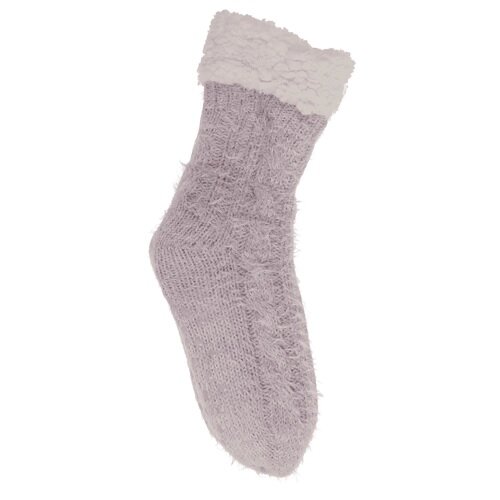 fluffy huissokken pluizig roze