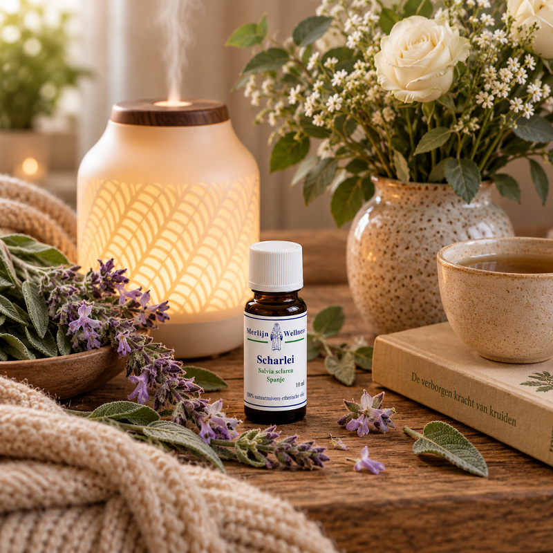 Scharlei etherische olie - merlijn wellness