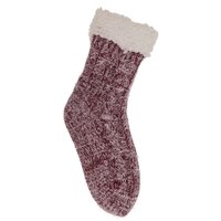 Fluffy huissokken antislip pluizig rood