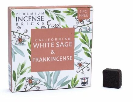 aromafume witte salie frankincense wierookblokjes