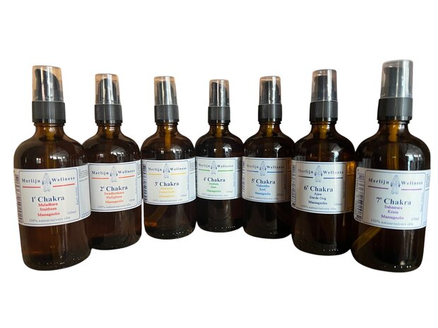 chakra massageolie set van 7