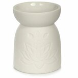 Oliebrander lotusbloem keramiek wit Oliebrander lotusbloem keramiek wit