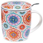 Theemok met zeefje mandala motief kleur Theemok met zeefje mandala motief kleur