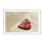 Geur kado zakje hart rood met envelopje Geur kado zakje hart rood met envelopje